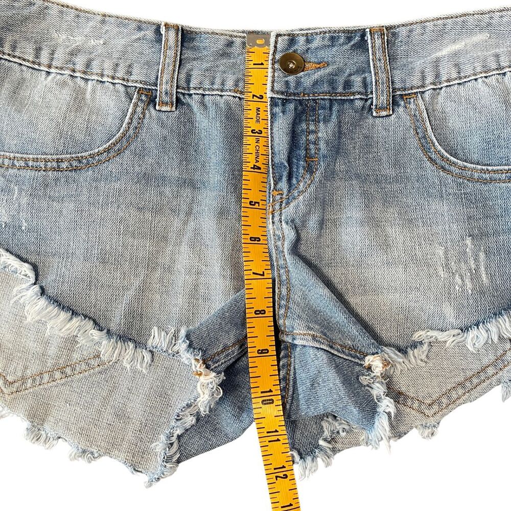Billabong Jean Shorts Womens Size 30 Cut Off Distressed Western Flirty Cowgirl - Picture 8 of 9